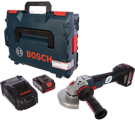 Аккумуляторная угловая шлифовальная машина bosch gws 18v 10