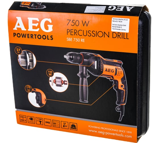 Ударная дрель AEG SBE 750 RE 4935442850 16