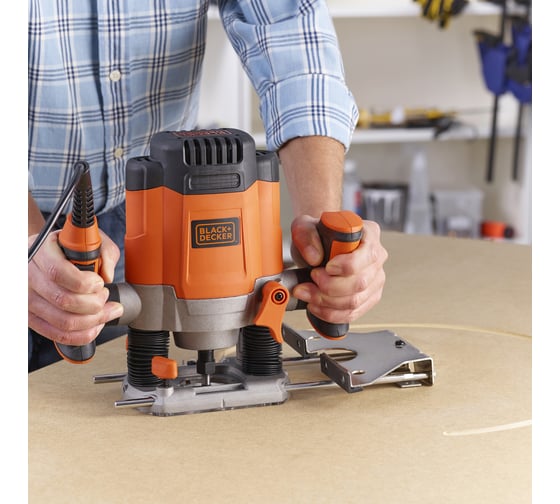 Фрезерная машина black decker kw1200eka qs оранжевый черный
