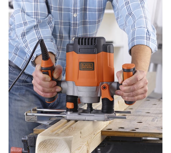 Фрезерная машина black decker kw1200eka qs оранжевый черный