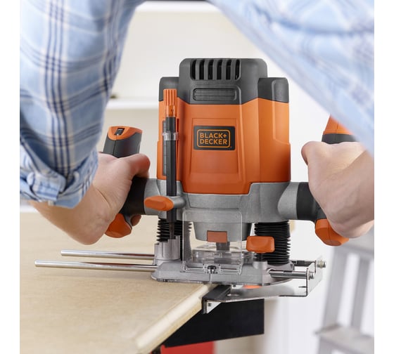 Фрезерная машина black decker kw1200eka qs оранжевый черный