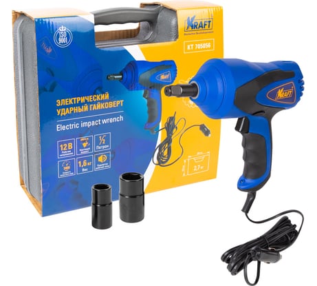 Электрический ударный гайковерт KRAFT 1/2", 380 Нм KT 705056 - цена, отзывы, характеристики, фото - купить в Москве и РФ