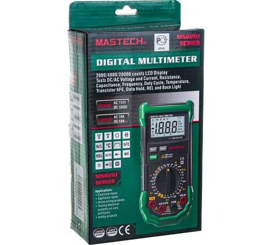 Цифровой автоматический мультиметр MASTECH MS8268 00-00000267 2