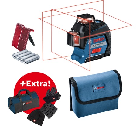 Фото лазерного нивелира Bosch GLL 3-80 + Зимний набор + Сумка 06159940M0 Фото лазерного нивелира Bosch GLL 3-80 + Зимний набор + Сумка 06159940M0