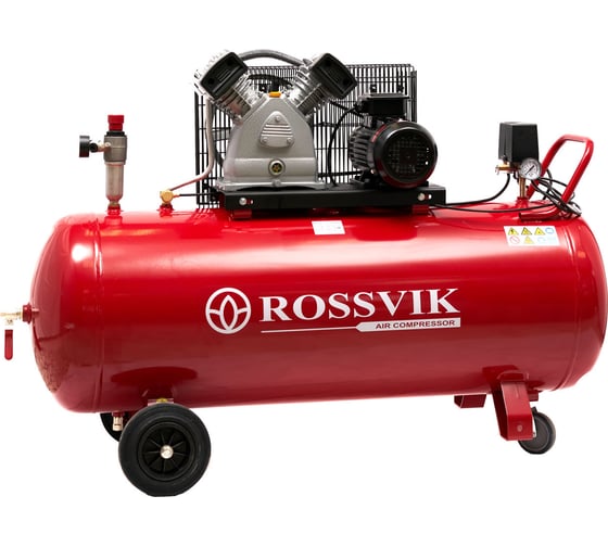 Поршневой компрессор Rossvik 420л/мин, 10бар, ресивер 200л, 380В/2,2кВт .
