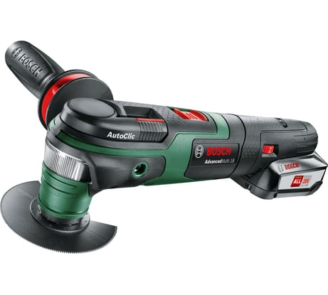 Фото аккумуляторного многофункционального инструмента Bosch AdvancedMulti 18 0603104021 Фото аккумуляторного многофункционального инструмента Bosch AdvancedMulti 18 0603104021