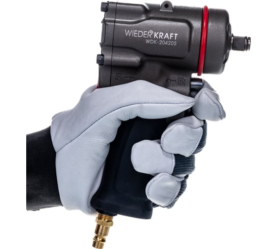 Компактный пневматический ударный гайковерт WIEDERKRAFT 1/2", 1200 Нм, 119 мм WDK-20420S 4