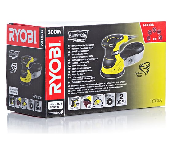 Эксцентриковая шлифмашина Ryobi ROS300 5133001144 4