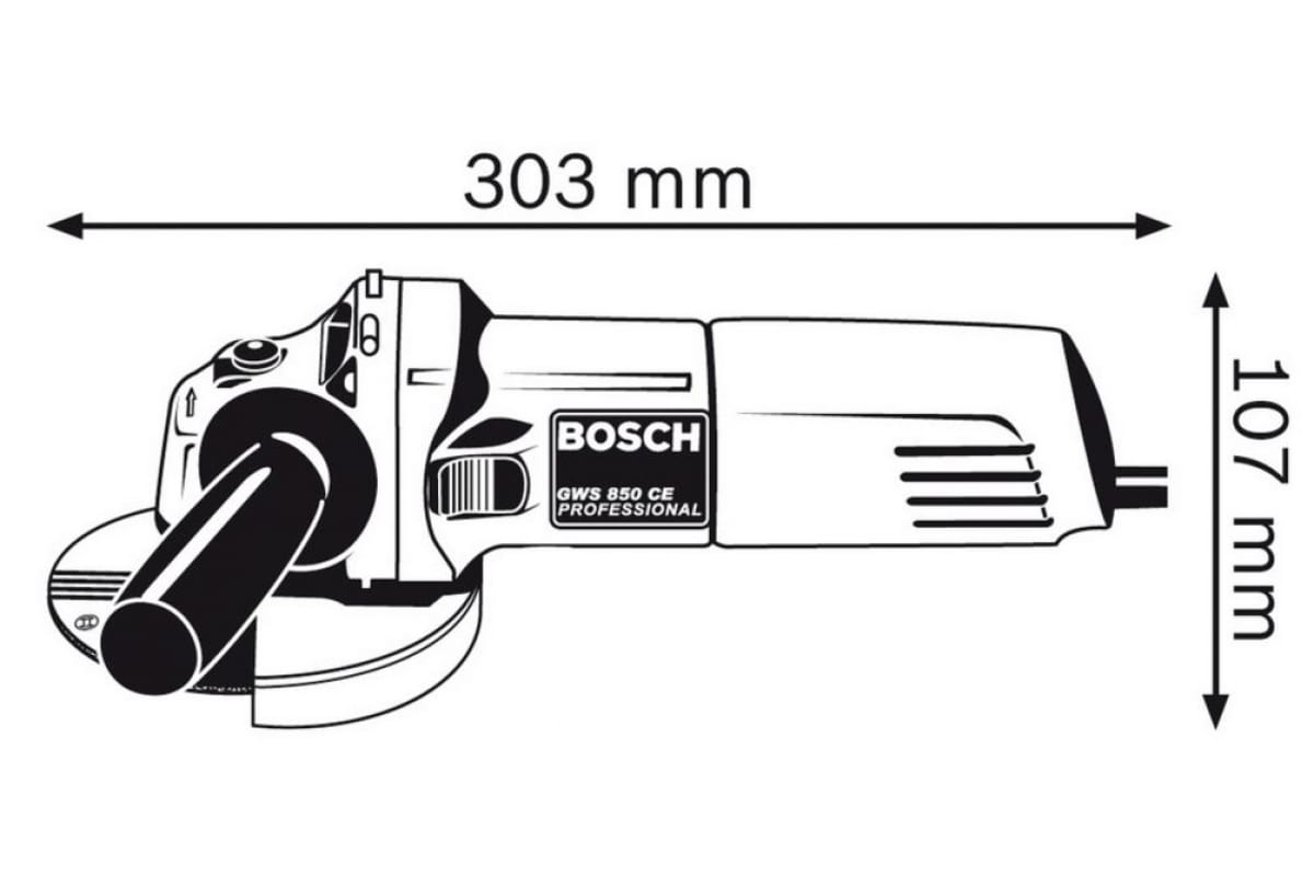 Bosch Smerigl GWS 850 Ce 800 W 