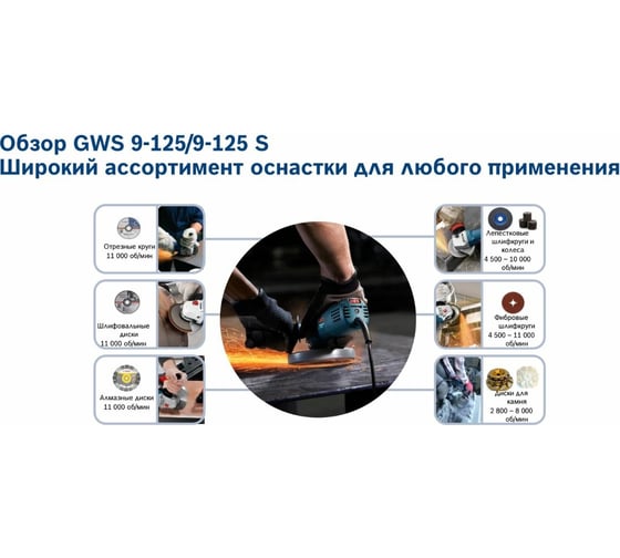 Bosch gws 9 125 машина шлифовальная угловая 0601396022