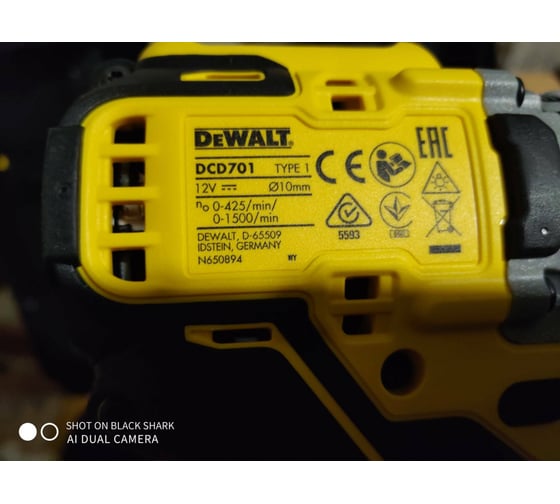 Компактная дрель-шуруповерт DEWALT 12 В XR DCD701D2-QW 9