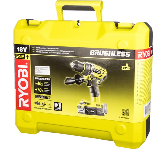 Бесщеточная ударная дрель-шуруповерт Ryobi ONE+ R18PD7-220B 5133004295 10