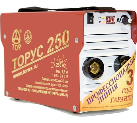Фото сварочного инвертора Торус 250 с комплектом проводов Фото сварочного инвертора Торус 250 с комплектом проводов