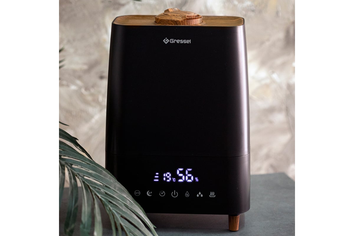 Увлажнитель воздуха Gressel 5.3 л, HEPA фильтр, пульт, "теплый туман ...