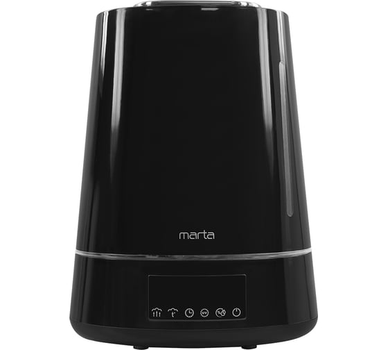 Увлажнитель воздуха MARTA MT-HF4701D(1-6) черный/серебро, с верхним заливом, УФ-лампой и теплым паром 43735