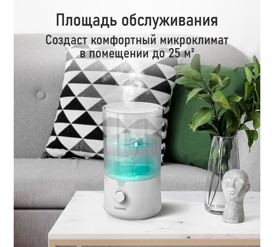 Увлажнитель воздуха с верхним заливом LUMME LU-HF1565A белый 43742
