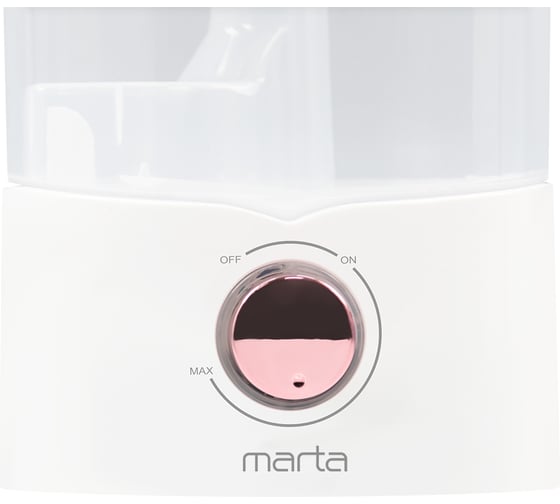 Увлажнитель воздуха с верхним заливом MARTA MT-HF4710A белый/розовый хром 43750