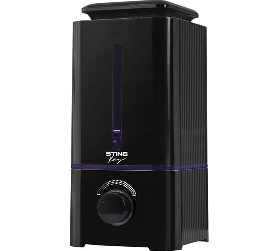 Увлажнитель воздуха с верхним заливом и антивирусной УФ-лампой STINGRAY ST-HF504A черный/фиолетовый 43886