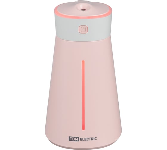 Портативный увлажнитель воздуха TDM ELECTRIC "Ареал мини", 0,38 л, RGB, насадки: вентилятор, ночник, розовый, SQ4013-0003