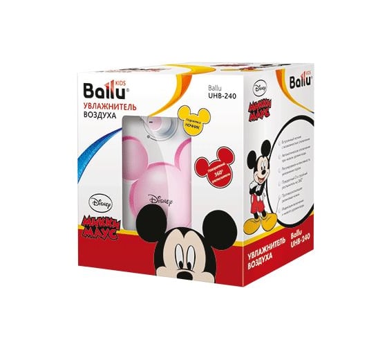 Ультразвуковой увлажнитель воздуха Ballu UHB-240, розовый Disney НС-1054834