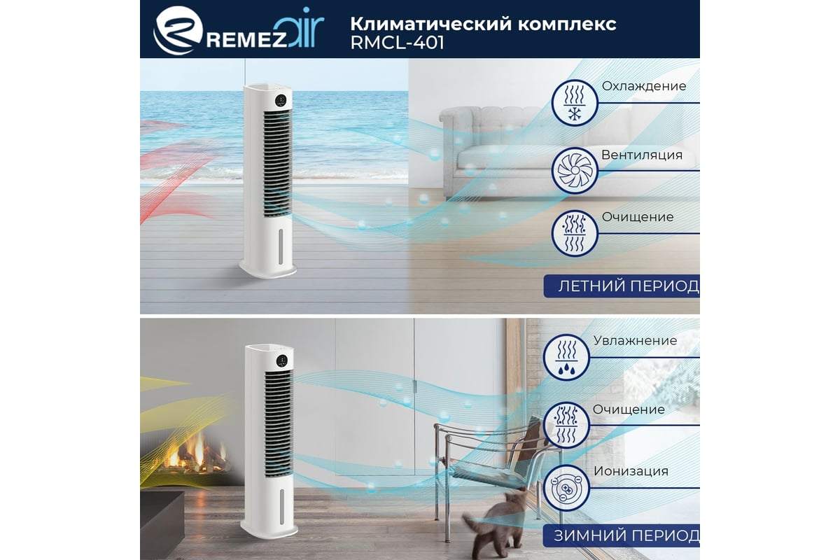 Климатический комплекс (мойка воздуха) Remezair RMCL-401 ЦБ-00000336