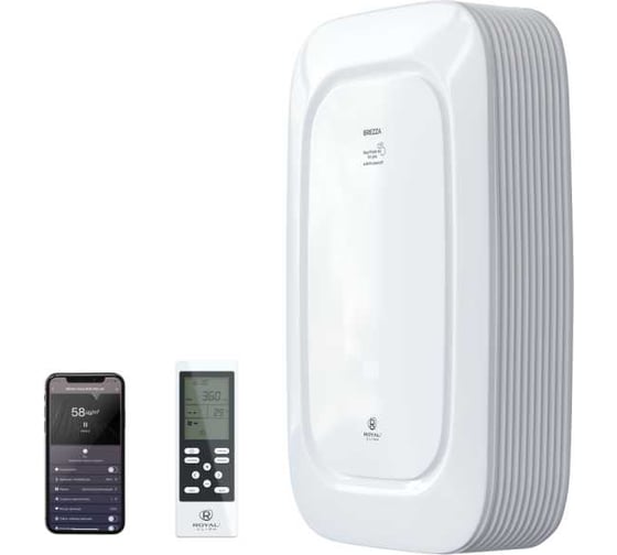 Приточно-очистительный комплекс Royal Clima BREZZA RCB 150 LUX + EH-1000 K/RCB 150 LUX/EH-1000