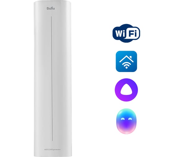 Бактерицидный рециркулятор ballu RDU-60D WiFi ANTICOVIDgenerator, white НС-1432634