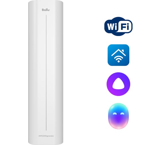 Бактерицидный рециркулятор ballu RDU-30D WiFi ANTICOVIDgenerator, white НС-1432629