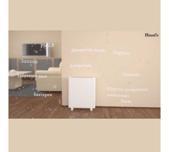 Очиститель (мойка) воздуха Woods AL310FC, 60м2, очищение 99,98%, малошумный, с активным фильтром ION HEPA WAP311FC-EU