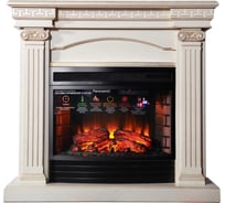 Каминокомплект InterFlame Афина Панорамик 25 LED F/X Q бежевый с золотой патиной с Panoramic25Q бежевый ЗП