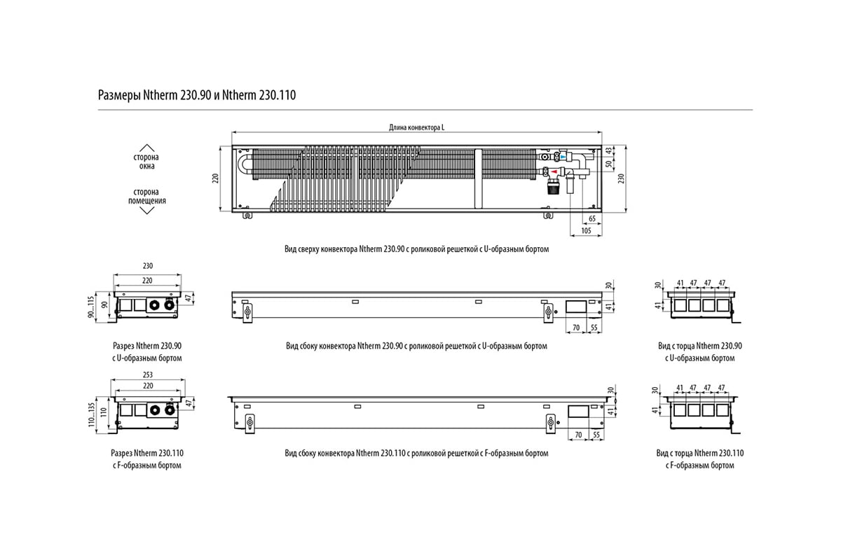 Встраиваемый в пол конвектор varmann ntherm maxi