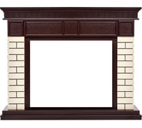 Портал Firelight Bricks 25 камень бежевый, шпон темный дуб НС-1202848