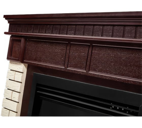 Портал Firelight Bricks 30 камень бежевый, шпон темный дуб НС-1202851