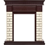 Портал Firelight Bricks Classic камень бежевый, шпон темный дуб НС-1202850