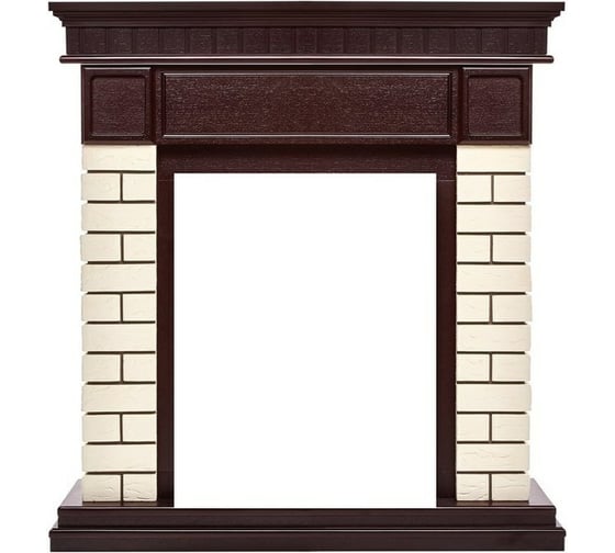 Портал Firelight Bricks Classic камень бежевый, шпон темный дуб НС-1202850