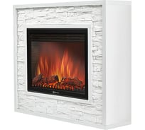 Портал Firelight Loft 30 камень белый, белая эмаль НС-1182357