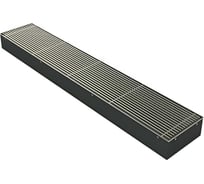 Внутрипольный конвектор ELSEN EKN с естественной конвекцией, ширина 380 мм, высота 120 мм, длина 3200 мм, линейная решетка, алюминий, цвет EKN.380.120.3200 LR