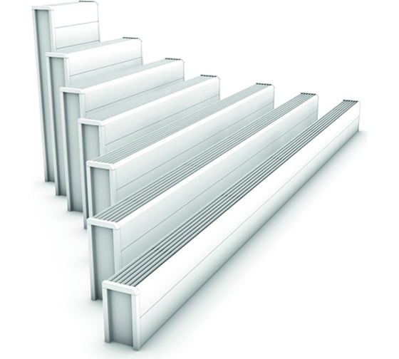 Радиатор JAGA tempo wall h50 l080 t10 _цвет 101 TEMW0.05008010.101/SP