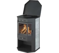 Печь-Камин Везувий ПК-05 призматик с плитой талькохлорит 12 кВт (200 м3) диаметр 150мм О-12115