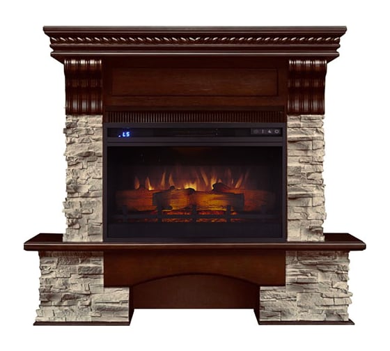 Портал Royal Flame Aberdeen под Vis 26/Vis 26 3D кам скала темн дуб 64928613