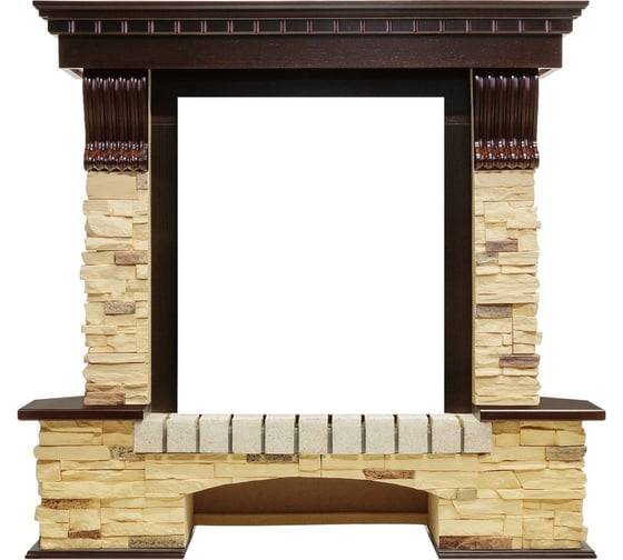 Портал Royal Flame Pierre Luxe под классику сланец (темный дуб) 64879156 1