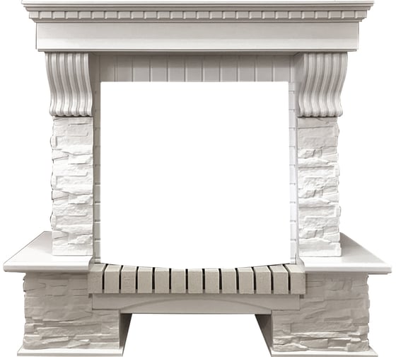 Портал Royal Flame Pierre Luxe (белый) сланец белый под Dioramic 25 64932062 1