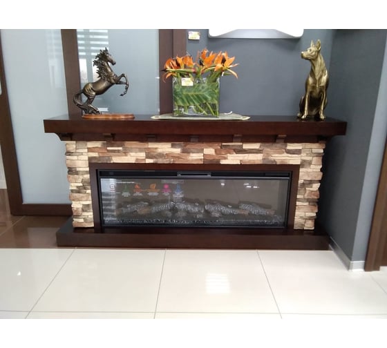 Каминокомплект InterFlame Flagstone EC (FREESPACE 50) с FREESPACE 50 темный дуб