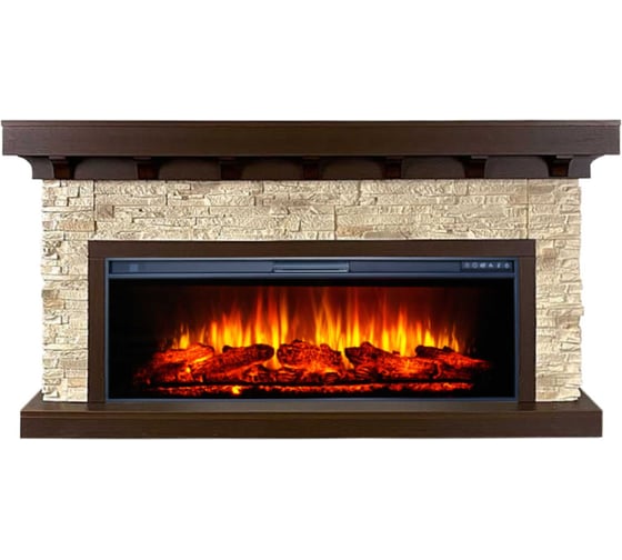 Каминокомплект InterFlame Flagstone EC (FREESPACE 50) с FREESPACE 50 темный дуб 1