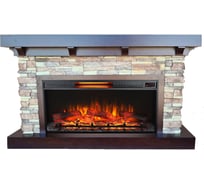 Каминокомплект InterFlame Flagstone ЕС с IF-36K08GLX темный дуб