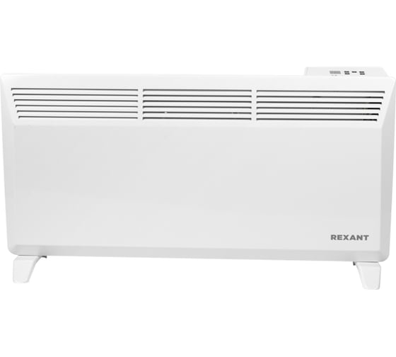 Электрический конвектор с электронным термостатом REXANT 2 кВт, Х нагревательный элемент + ножки + крепление на стену 60-0082