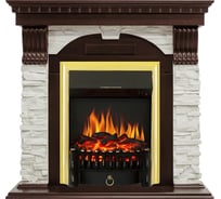 Каминокомплект Royal Flame Dublin арочный сланец белый (темный дуб) портал и очаг fobos fx brass 64948577