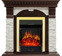 Каминокомплект Royal Flame Dublin арочный сланец белый (темный дуб) портал и очаг majestic fx brass 64948581