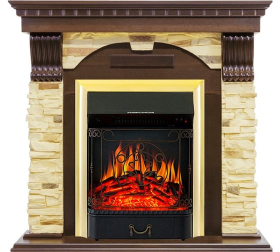 Каминокомплект Royal Flame Dublin арочный сланец (темный дуб) портал и очаг majestic fx brass 64946570 1