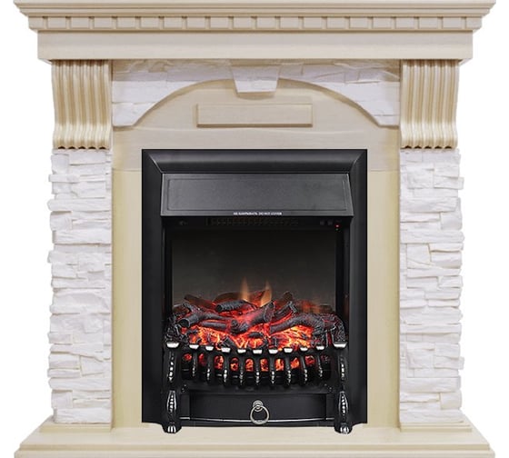 Каминокомплект Royal Flame Dublin арочный сланец крем.(слоновая кость) портал и очаг fobos fx black 64948585